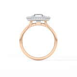 Asscher Cluster Lab Grown Diamond Engagement Ring