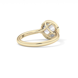 Round Bezel Lab Grown Engagement Ring