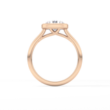 Round Bezel Lab Grown Engagement Ring