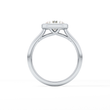 Round Bezel Lab Grown Engagement Ring