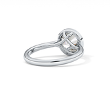 Round Bezel Lab Grown Engagement Ring