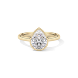 Pear Bezel Lab Grown Engagement Ring