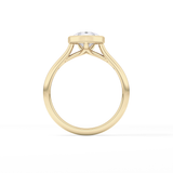 Pear Bezel Lab Grown Engagement Ring
