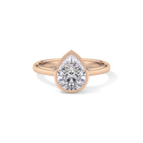 Pear Bezel Lab Grown Engagement Ring