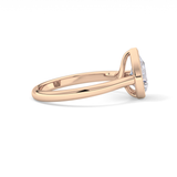 Pear Bezel Lab Grown Engagement Ring