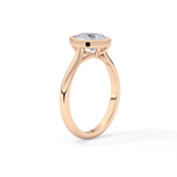 Pear Bezel Lab Grown Engagement Ring