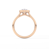Pear Bezel Lab Grown Engagement Ring