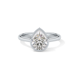 Pear Bezel Lab Grown Engagement Ring