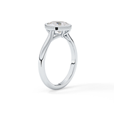 Pear Bezel Lab Grown Engagement Ring