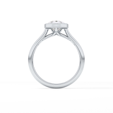 Pear Bezel Lab Grown Engagement Ring