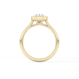 Oval Bezel Lab Grown Engagement Ring