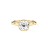 Cushion Bezel Lab Grown Engagement Ring