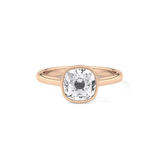 Cushion Bezel Lab Grown Engagement Ring