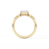 Oval Cluster Lab Grown Diamond Engagement Ring