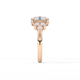 Oval Cluster Lab Grown Diamond Engagement Ring