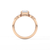 Oval Cluster Lab Grown Diamond Engagement Ring