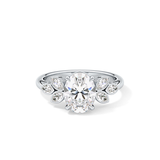 Oval Cluster Lab Grown Diamond Engagement Ring
