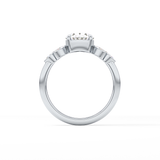 Oval Cluster Lab Grown Diamond Engagement Ring