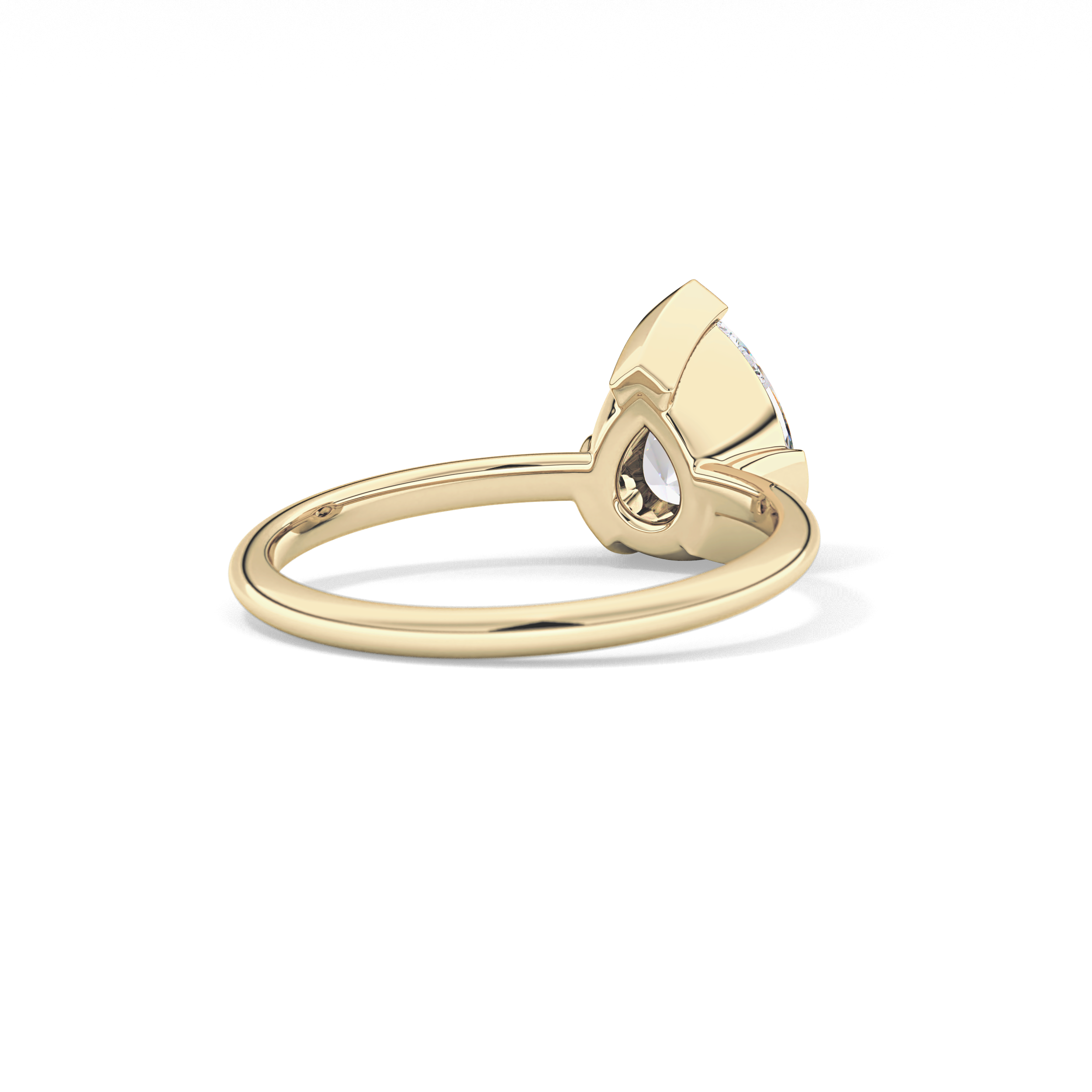 Pear Solitaire Lab Grown Engagement Ring