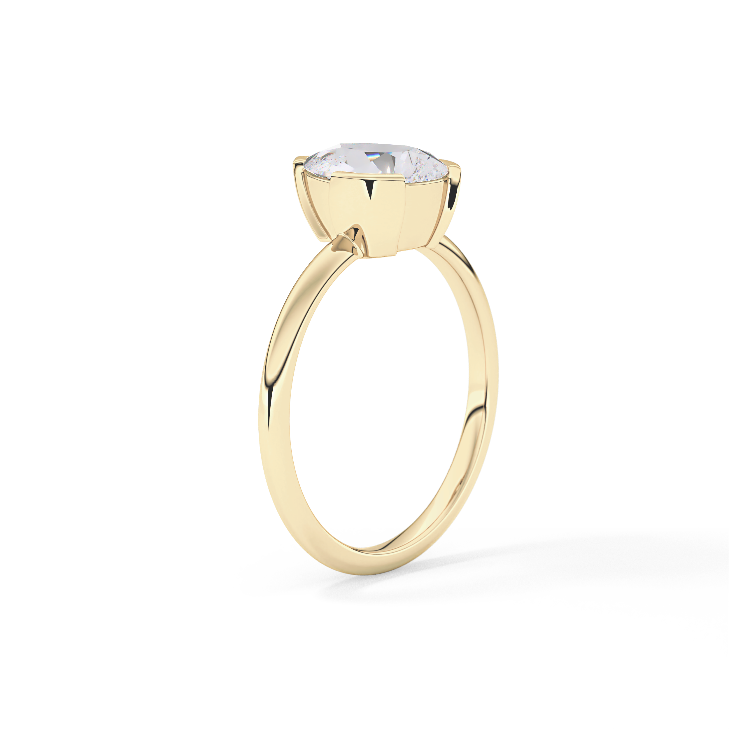 Pear Solitaire Lab Grown Engagement Ring