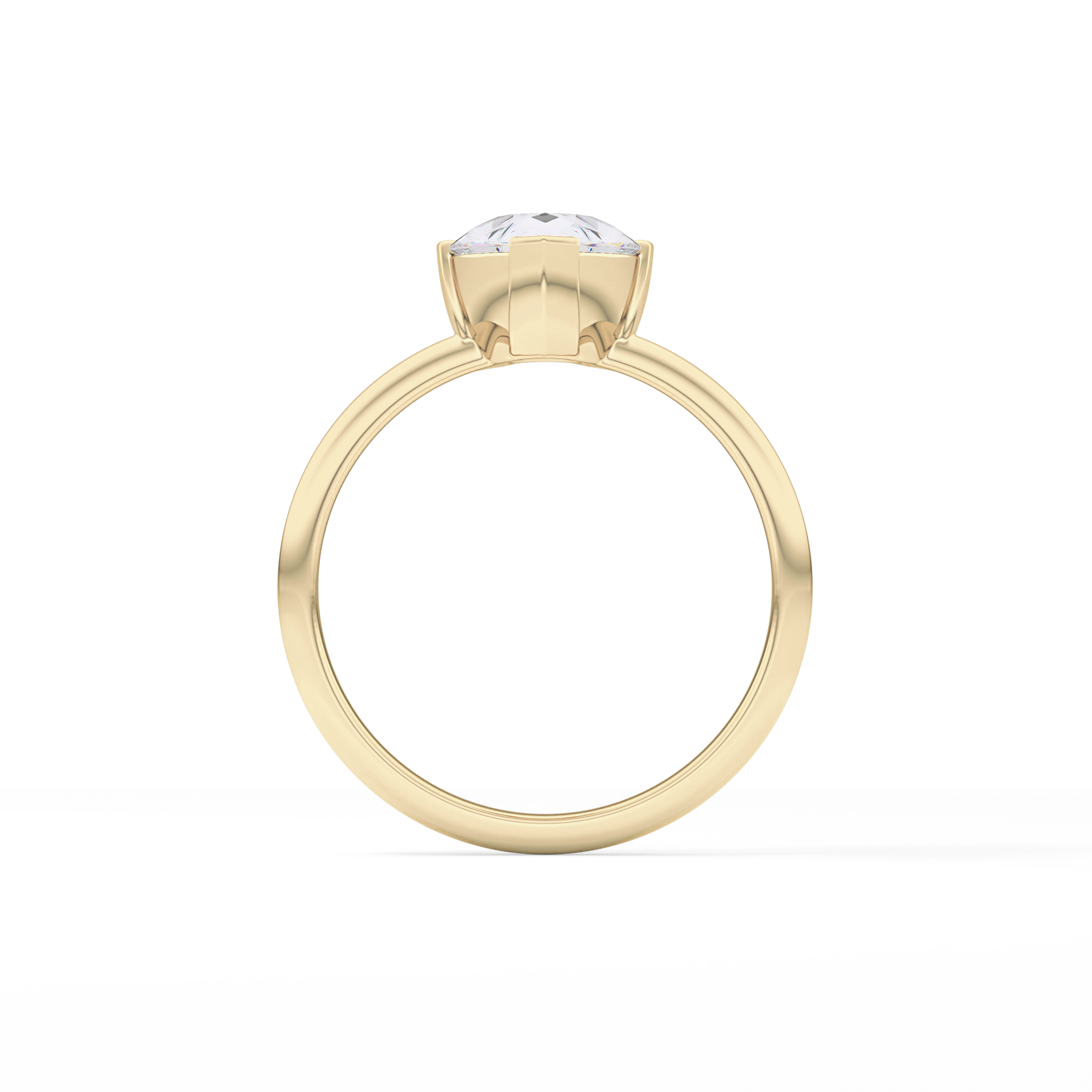 Pear Solitaire Lab Grown Engagement Ring