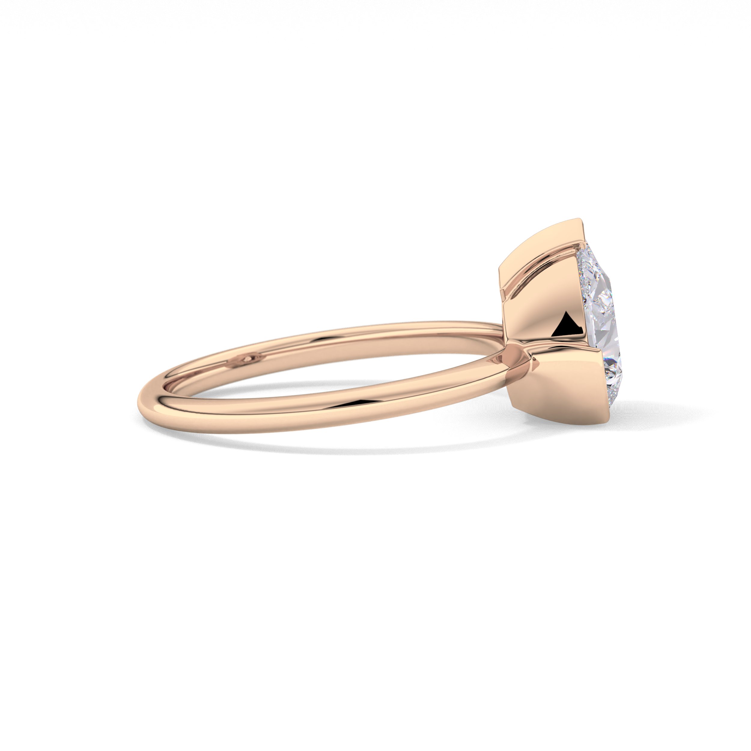 Pear Solitaire Lab Grown Engagement Ring