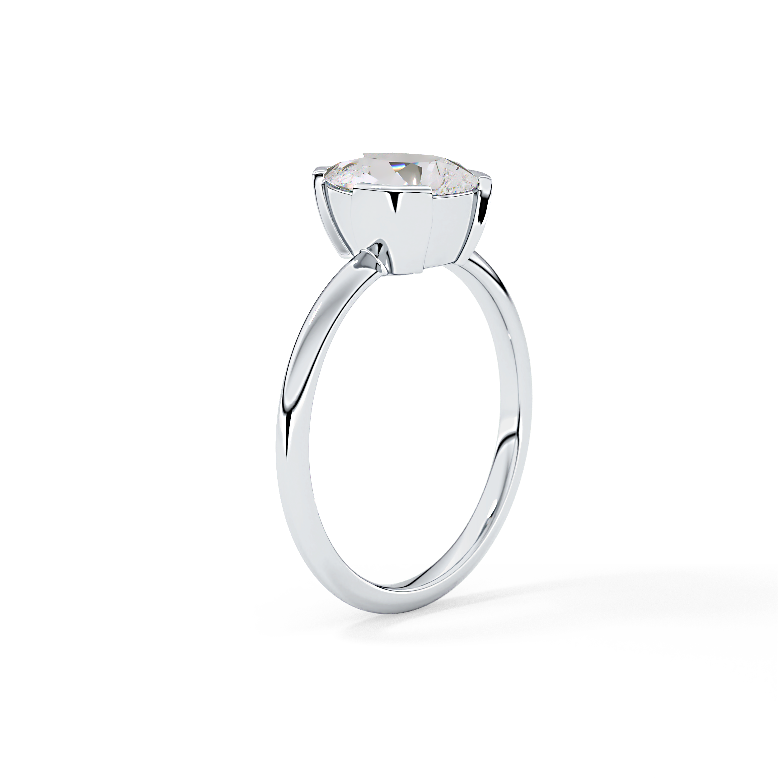 Pear Solitaire Lab Grown Engagement Ring