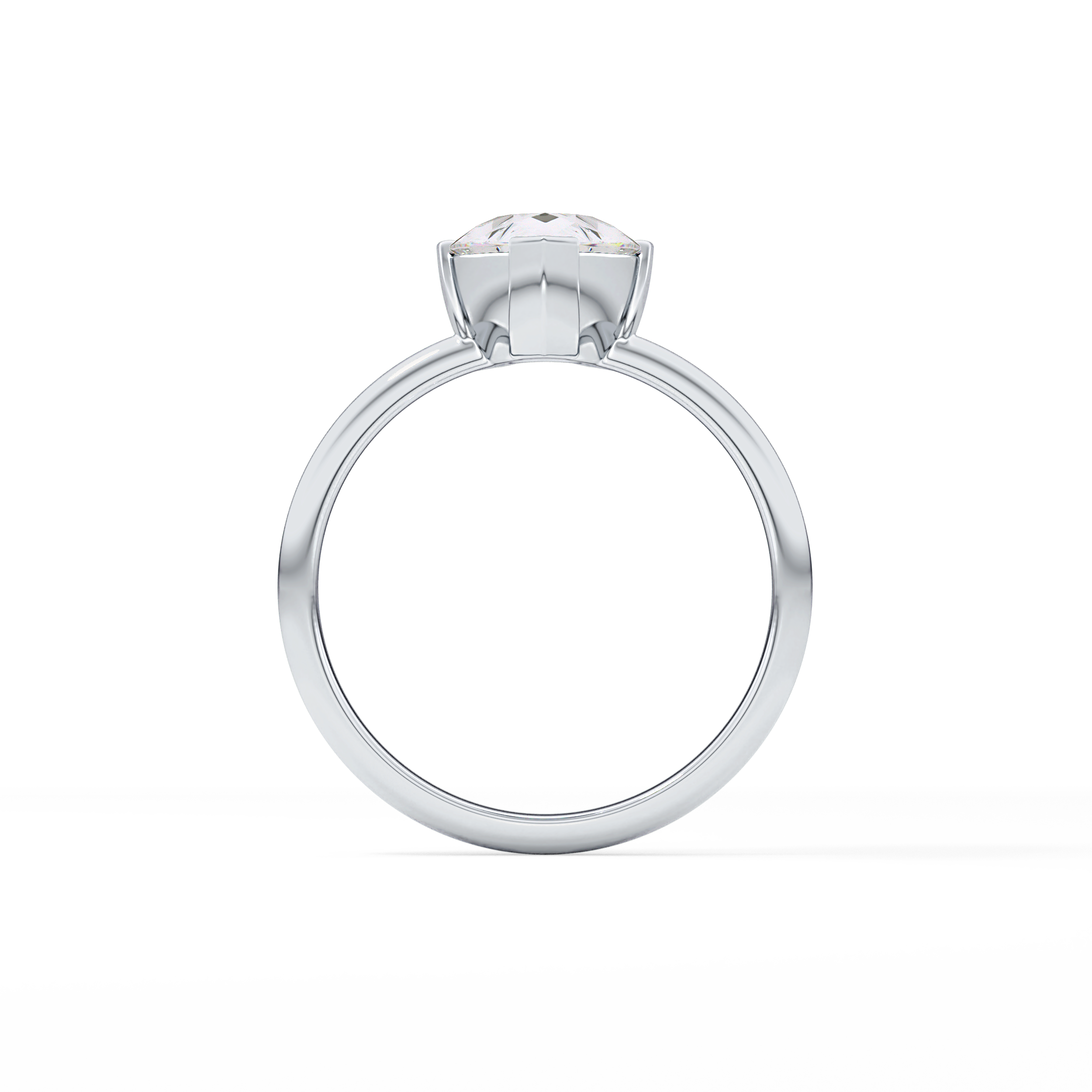 Pear Solitaire Lab Grown Engagement Ring