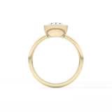 Oval Bezel Lab Grown Engagement Ring
