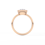 Oval Bezel Lab Grown Engagement Ring