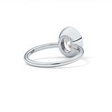 Oval Bezel Lab Grown Engagement Ring