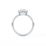 Oval Bezel Lab Grown Engagement Ring