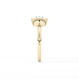 East West Oval Bezel Lab Grown Engagement Ring