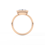 East West Oval Bezel Lab Grown Engagement Ring