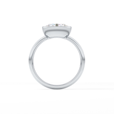 East West Oval Bezel Lab Grown Engagement Ring