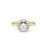 Rose Bezel Lab Grown Engagement Ring