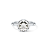 Rose Bezel Lab Grown Engagement Ring