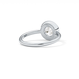 Rose Bezel Lab Grown Engagement Ring