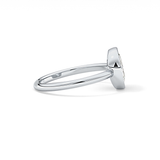 Rose Bezel Lab Grown Engagement Ring