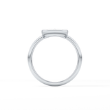 Rose Bezel Lab Grown Engagement Ring