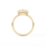Round Bezel Lab Grown Engagement Ring