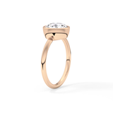 Round Bezel Lab Grown Engagement Ring