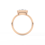 Round Bezel Lab Grown Engagement Ring