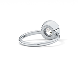 Round Bezel Lab Grown Engagement Ring