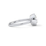Round Bezel Lab Grown Engagement Ring