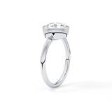 Round Bezel Lab Grown Engagement Ring