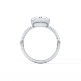 Round Bezel Lab Grown Engagement Ring