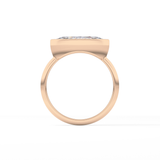 East West Marquise Bezel Lab Grown Engagement Ring