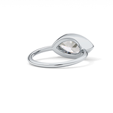 East West Marquise Bezel Lab Grown Engagement Ring