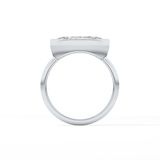 East West Marquise Bezel Lab Grown Engagement Ring